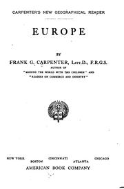 Cover of: Carpenter's new geographical reader by Frank G. Carpenter, Frank G. Carpenter