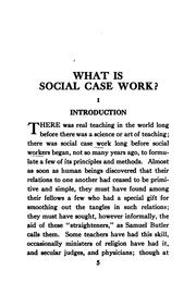 Cover of: What is social case work?: An introductory description