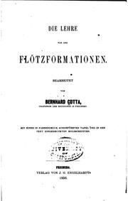 Cover of: Die lehre von den flötzformationen. by Bernhard Von Cotta