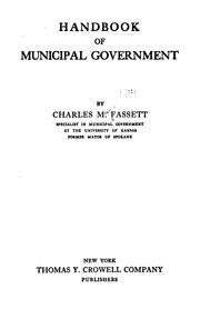 Cover of: Handbook of municipal government