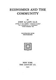 Cover of: Economics and the community by John A. Lapp