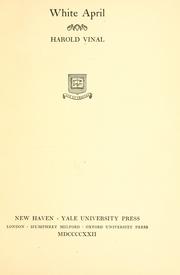 Cover of: White April by Harold Vinal, Harold Vinal