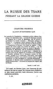 Cover of: La Russie des Tsars pendant la grande guerre. by Maurice Paléologue