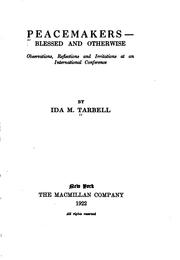 Cover of: Peacemakers, blessed and otherwise by Ida Minerva Tarbell