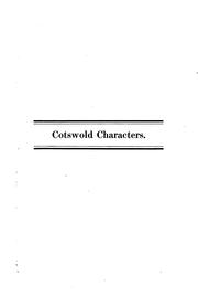 Cover of: Cotswold characters by Drinkwater, John