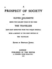 A prospect of society by Oliver Goldsmith