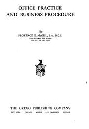 Office practice and business procedure by Florence E. McGill