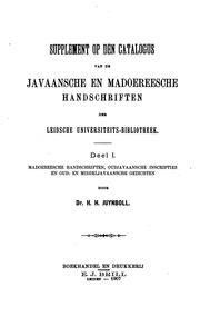 Cover of: Catalogus van de Javaansche en Madoereesche handschriften der Leidsche Universiteits-bibliotheek