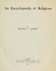 Cover of: An encyclopaedia of religions