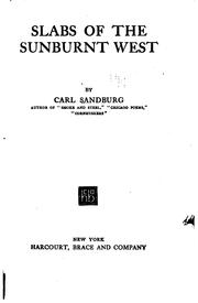 Cover of: Slabs of the sunburnt West by Carl Sandburg