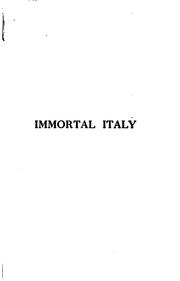 Cover of: Immortal Italy | Edgar Ansel Mowrer
