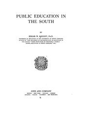 Cover of: Public education in the South