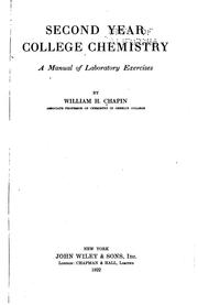 Second year college chemistry by William H. Chapin