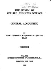 Cover of: General accounting by John Abrum Powelson