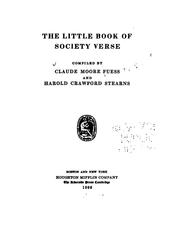 Cover of: The little book of society verse | Claude Moore Fuess