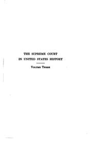 Cover of: The Supreme Court in United States history