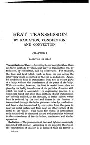 Cover of: Heat transmission by radiation, conduction and convection