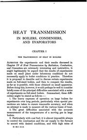 Cover of: Heat transmission in boilers, condensers and evaporators by R. Royds