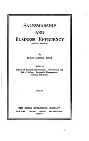 Salesmanship and business efficiency by James Samuel Knox