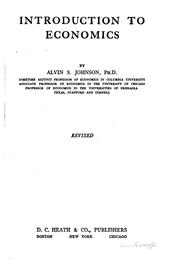 Cover of: Introduction to economics by Alvin Saunders Johnson