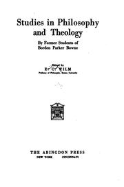 Cover of: Studies in philosophy and theology by Emil Carl Wilm