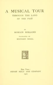 Cover of: A musical tour through the land of the past