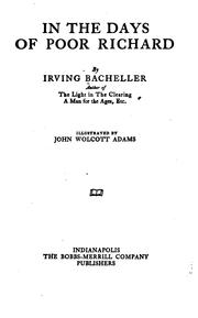 Cover of: In the days of Poor Richard by Irving Bacheller