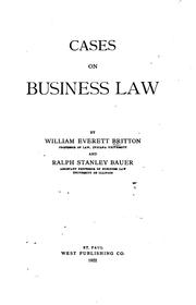 Cover of: Cases on business law