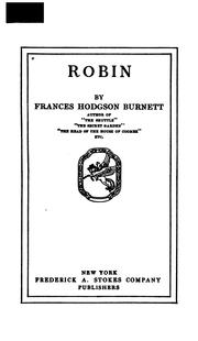 Cover of: Robin | Frances Hodgson Burnett