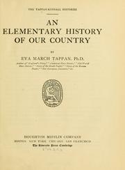 Cover of An elementary history of our country
