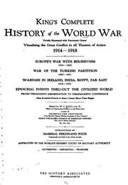 Cover of: King's complete history of the world war ... by King, William C.