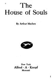 Cover of: The house of souls by Arthur Machen