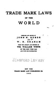 Cover of: Trade mark laws of the world