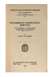 Cover of: Steamboat-inspection service by Lloyd M. Short