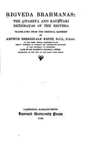 Cover of: Rigveda Brahmanas: the Aitareya and Kausītaki Brāhmanas of the Rigveda