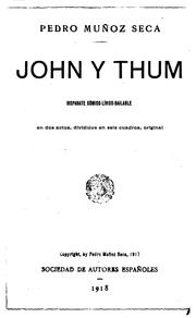 Cover of: John y Thum by Pedro Muñoz Seca