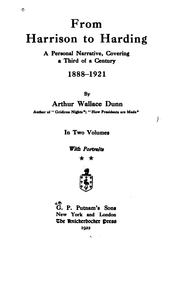 Cover of: From Harrison to Harding by Arthur Wallace Dunn