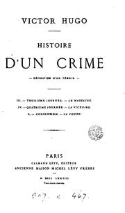 Cover of: Histoire d'un crime.