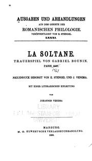 Cover of: La soltane. by Gabriel Beunin