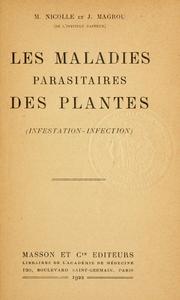 Cover of: Les maladies parasitaires des plantes (infestation--infection)