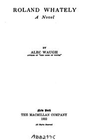 Cover of: Roland Whately by Alec Waugh