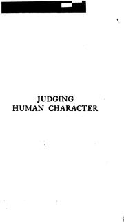 Cover of: Judging human character by Harry L. Hollingworth