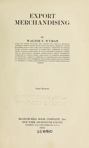 Cover of: Export merchandising by Walter F. Wyman