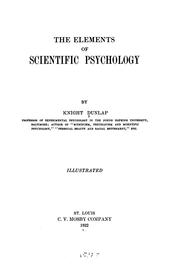 Cover of: The elements of scientific psychology.