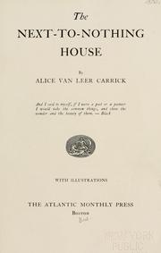 Cover of: The next-to-nothing house
