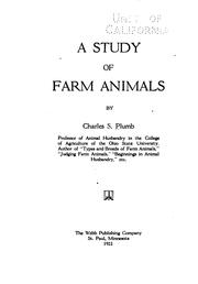 Cover of: A study of farm animals by Charles S. Plumb