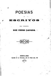 Cover of: Poesias y escritos del coronel don Pedro Lacasa.