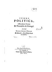 Cover of: Summa politica by Sebastião Cesar de Menezes