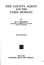 Cover of: The county agent and the farm bureau by Maurice Chase Burritt