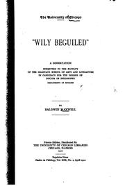 Cover of: "Wily beguiled" ...